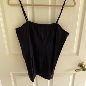 Theory crinkle linen camisole top